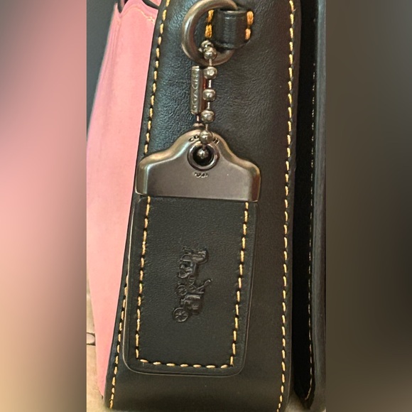 COACH 1941 Dinky Color Block Ombré Pink & Black Convertible Strap Crossbody Bag - Picture 8 of 15